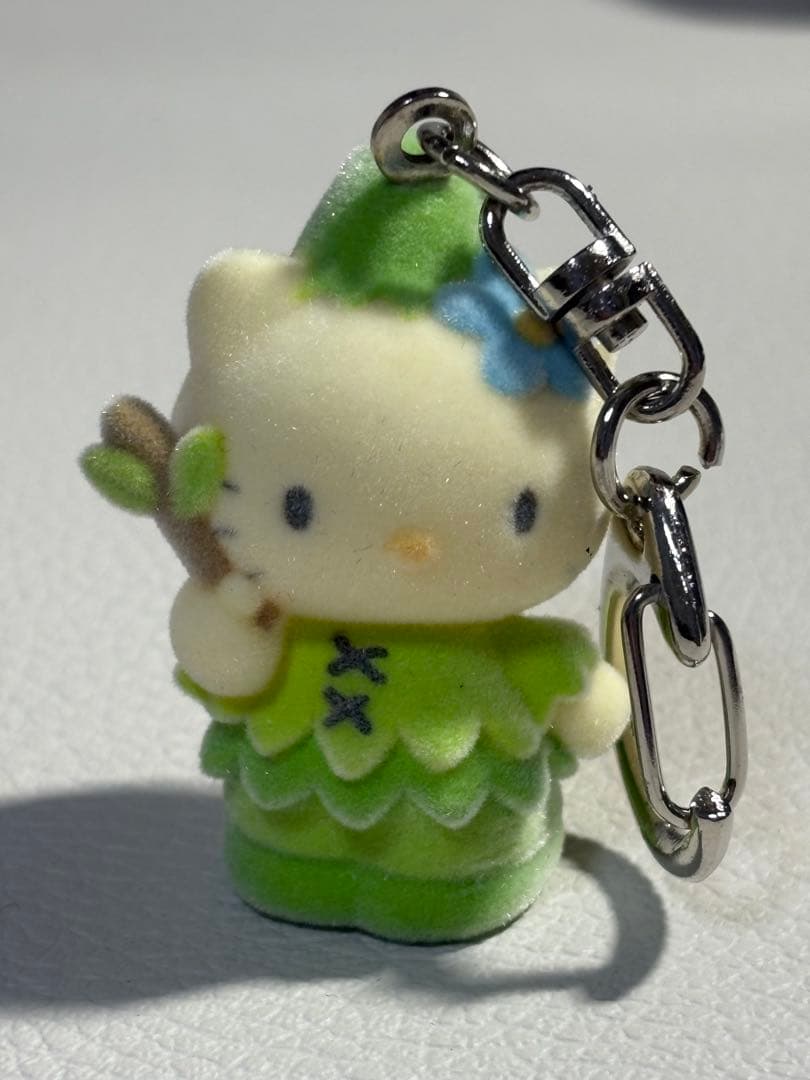 ハローキティ フロッキーキーホルダー4種セット