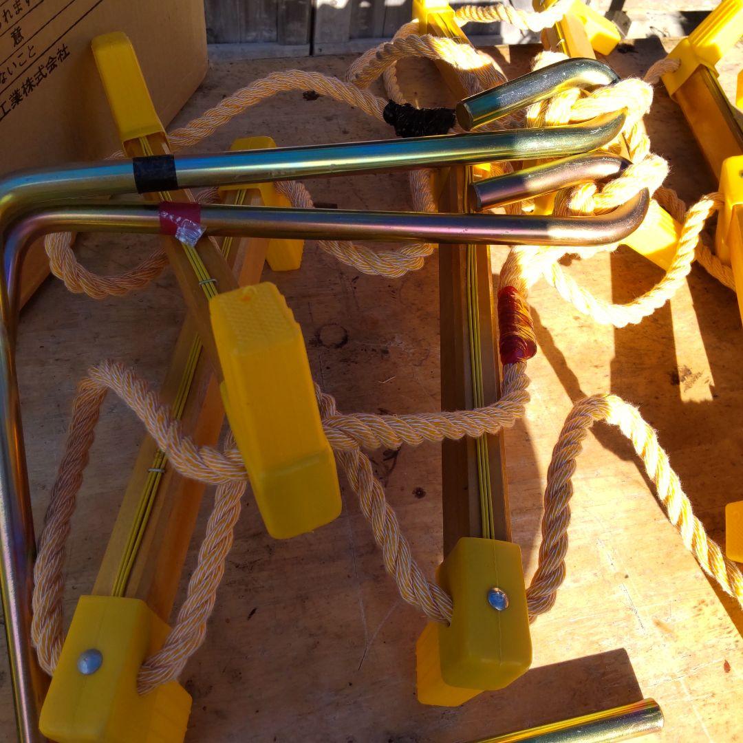 八ツ矢式 ワイヤ芯入 縄はしご 5M 避難はしご