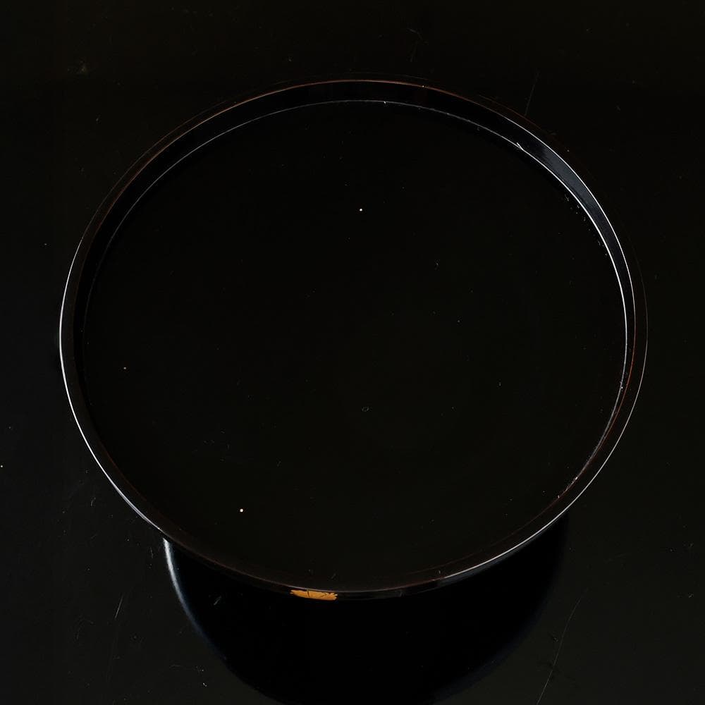 時代 輪島塗 黒漆 金蒔絵 蝶蒔絵 高杯 菓子器 漆器 茶道具 古美術 共箱