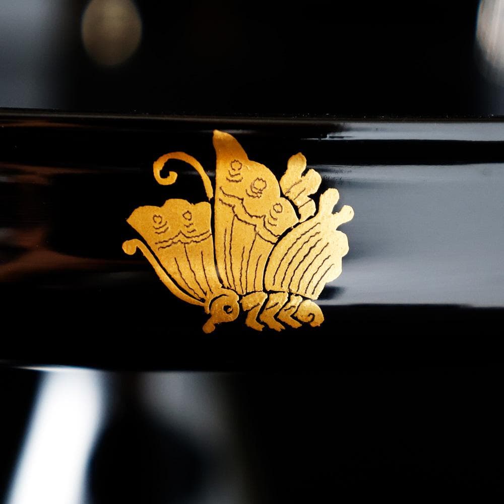 時代 輪島塗 黒漆 金蒔絵 蝶蒔絵 高杯 菓子器 漆器 茶道具 古美術 共箱