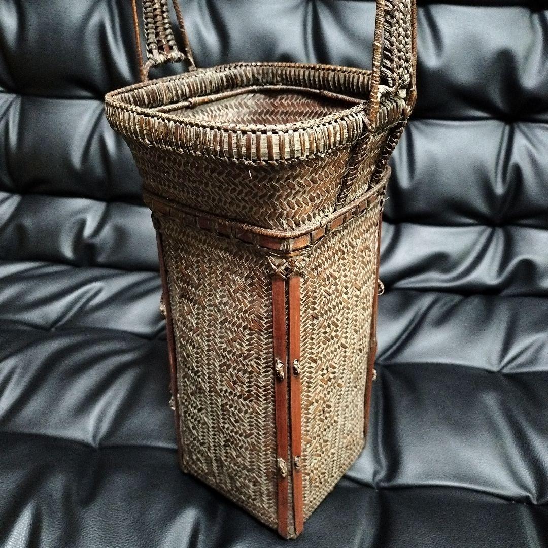 アンティーク 竹籠 超絶技巧 工芸品