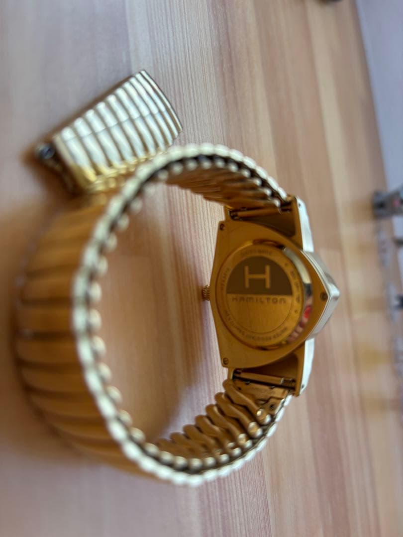 HAMILTON ベンチュラ クォーツ腕時計 ゴールド/ブラック