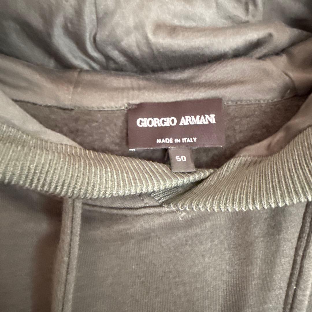 【美品】Giorgio Armani ダークグリーン　パーカー アルマーニ