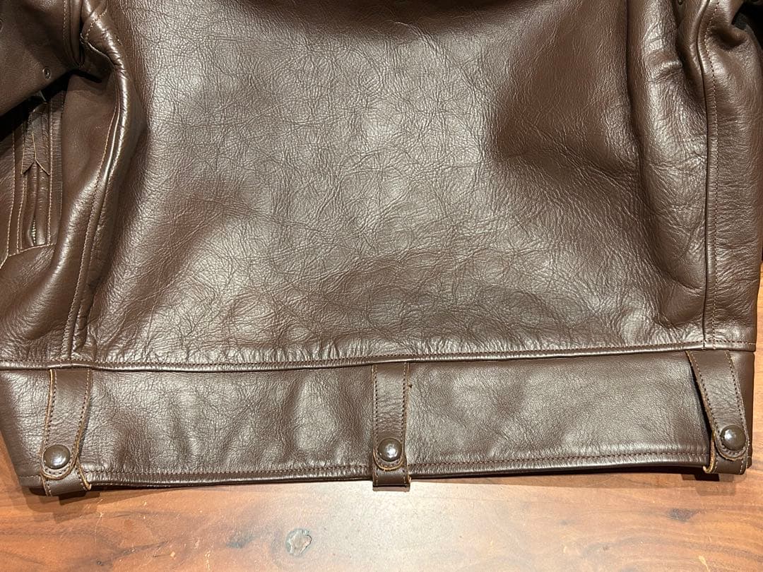 トイズマッコイ　シングルライダースジャケット ホースハイド　ブラウン　38