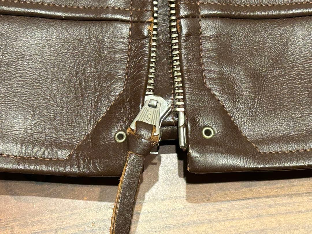 トイズマッコイ　シングルライダースジャケット ホースハイド　ブラウン　38