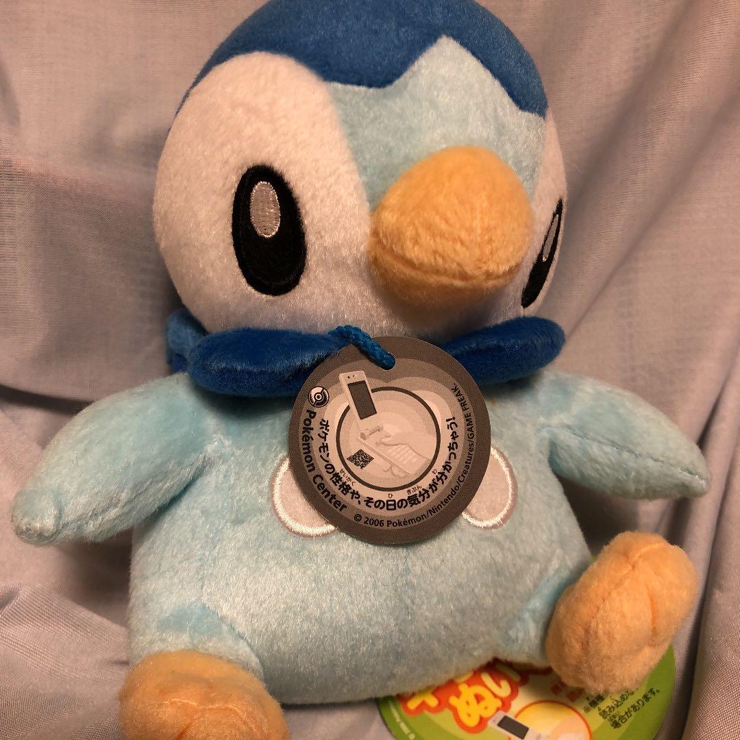 ポケモンセンター　キモチキャッチ　ポッチャマぬいぐるみ　ポケモンタイムストラップ