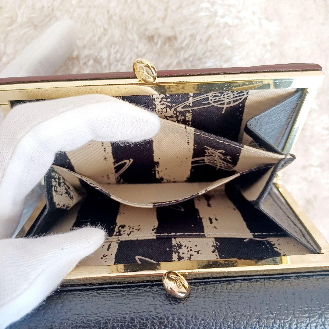 ✨極美品✨vivienne westwood　三つ折り　オーブ　ガマ口　ブラック