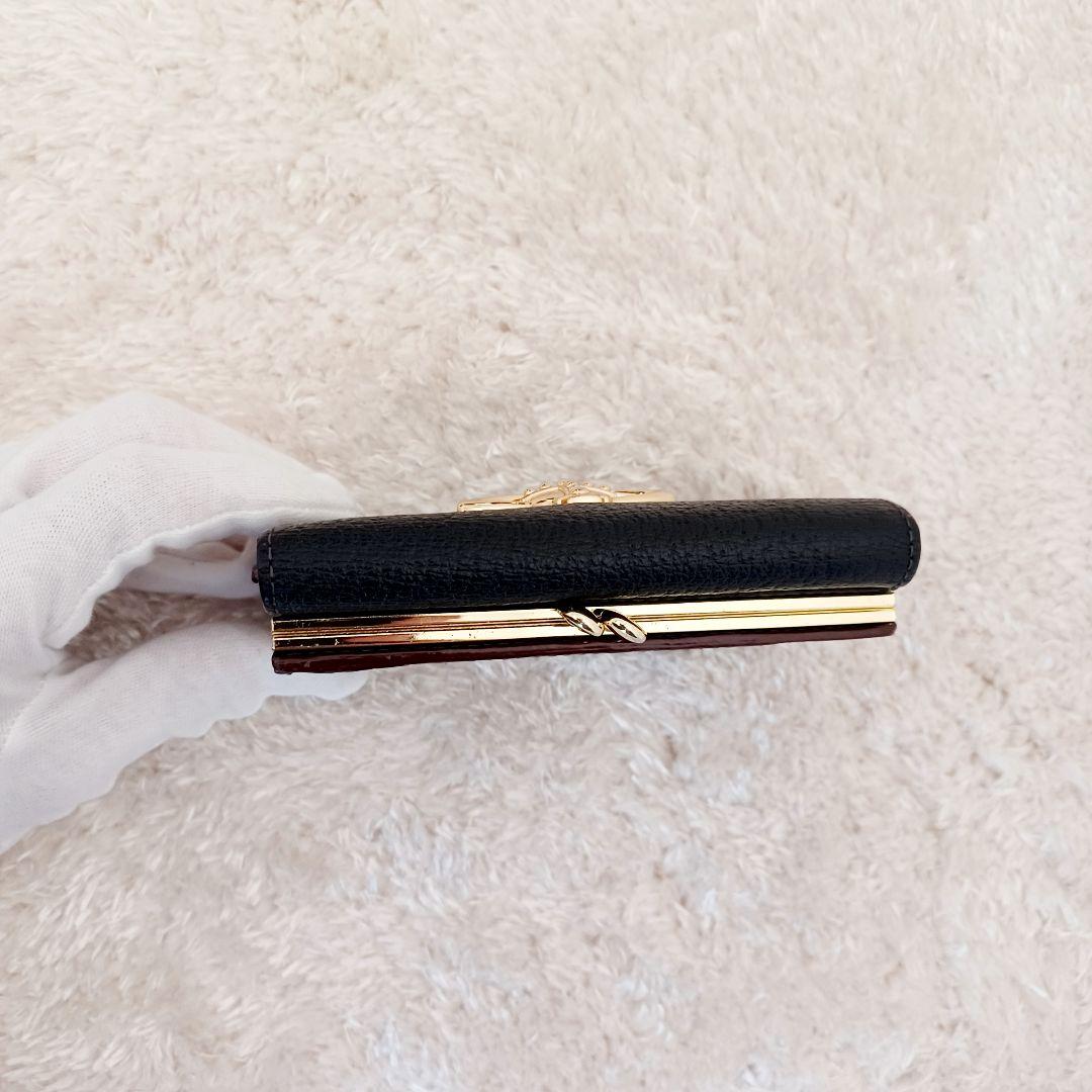 ✨極美品✨vivienne westwood　三つ折り　オーブ　ガマ口　ブラック