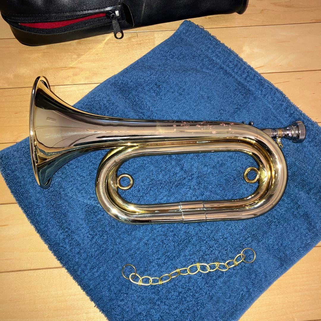 【希少】陸上自衛隊　らっぱ　信号らっぱ　 ラッパ ケース付き　らっぱ手