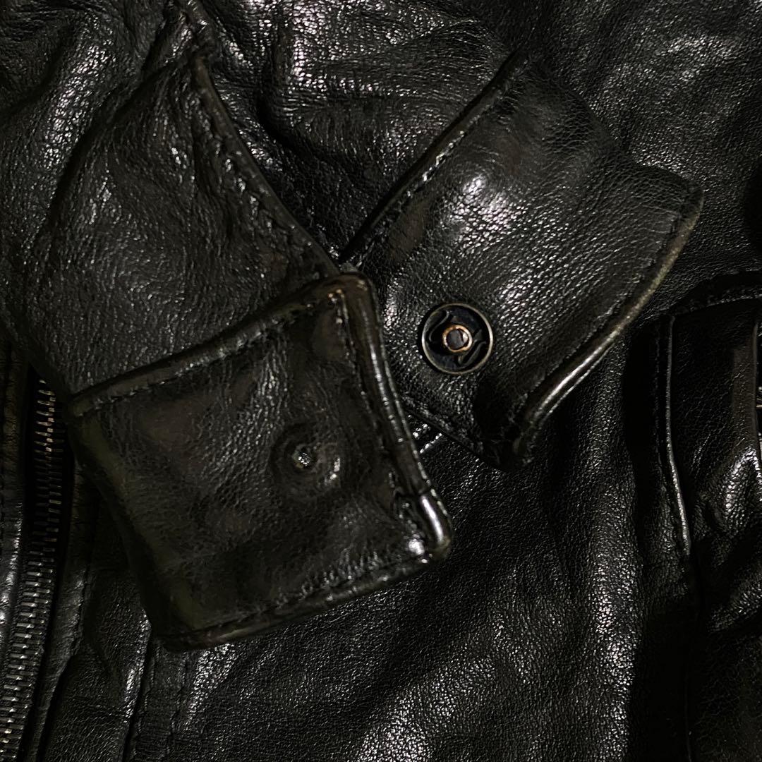 『Neil Barrett』 (XXS) レザー シングルライダースジャケット