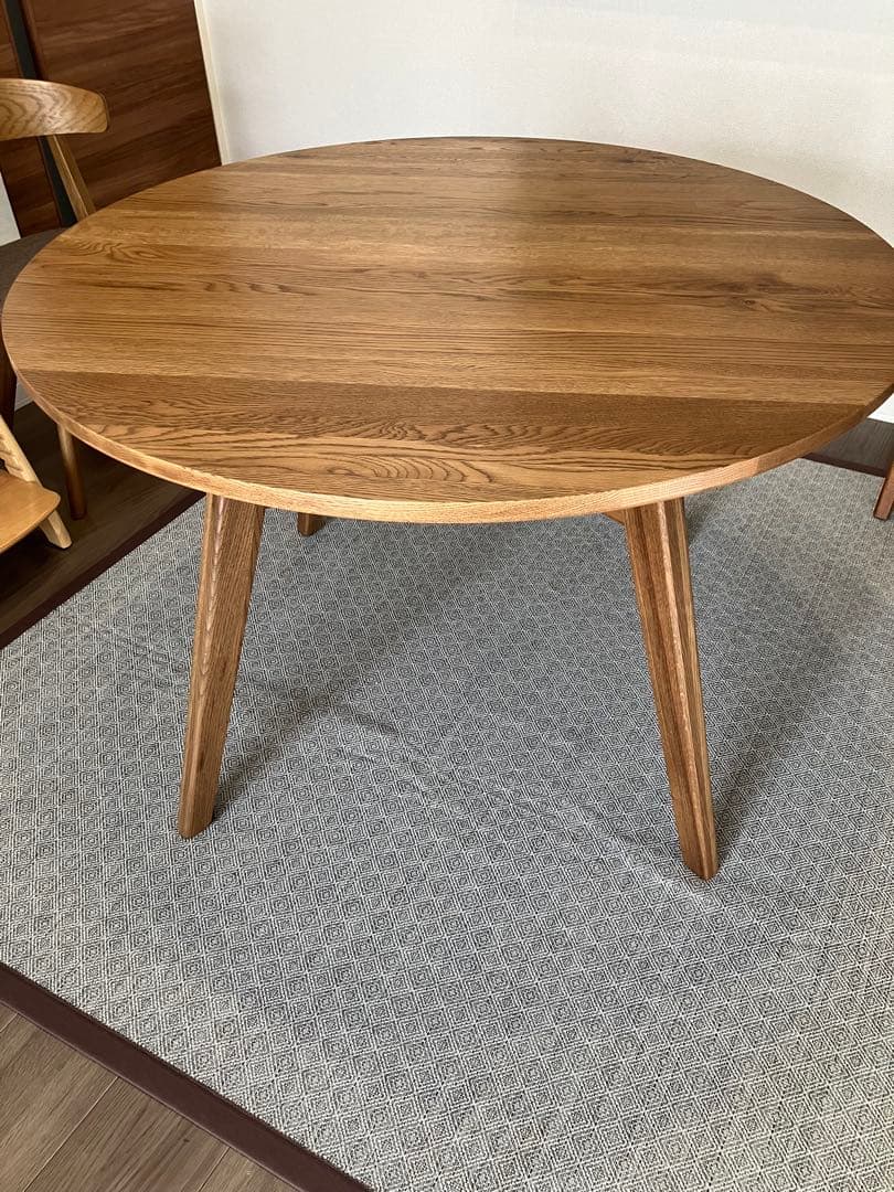 unicoウニコ＊ADDAYアディラウンドダイニングテーブル【ウレタン塗装】