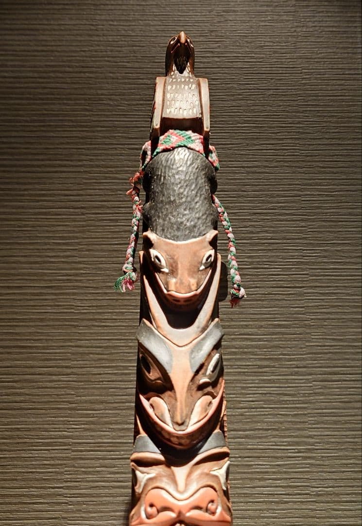 トーテムポール 鷲＆ビーバー BOMA 社製 手塗り