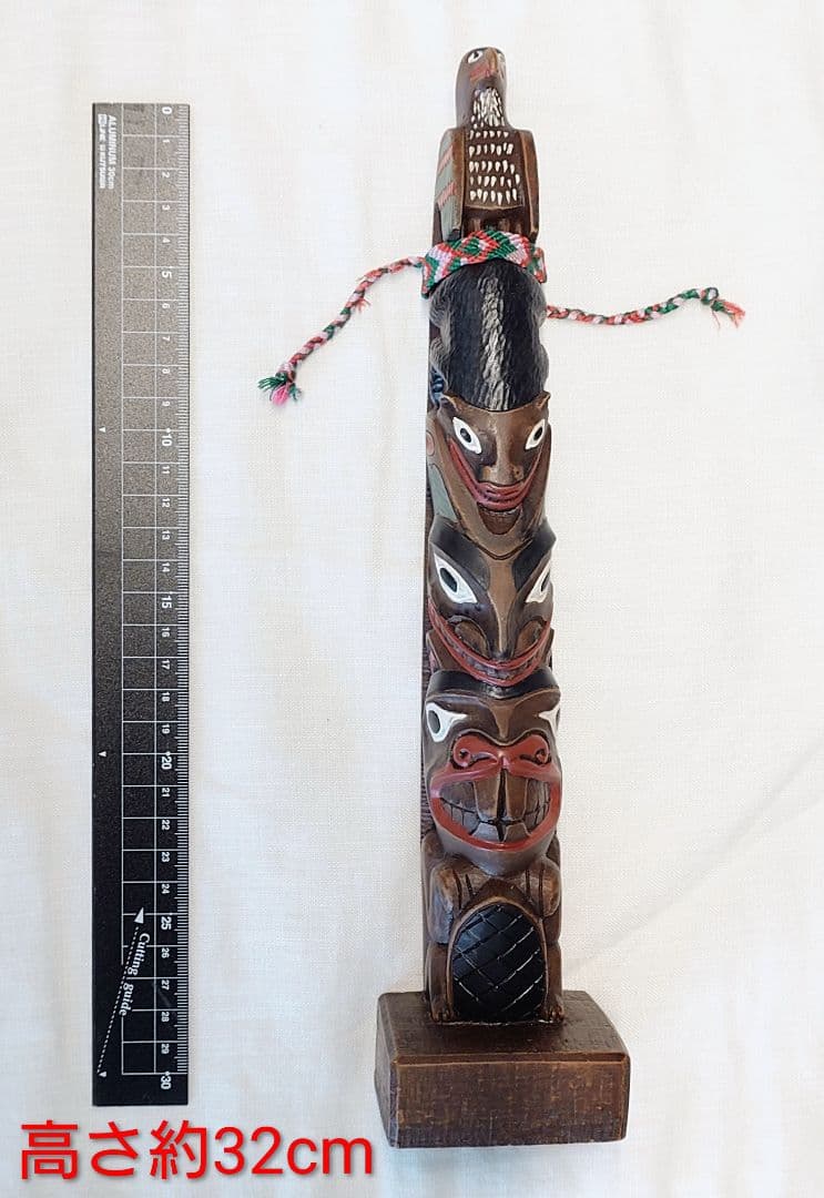 トーテムポール 鷲＆ビーバー BOMA 社製 手塗り