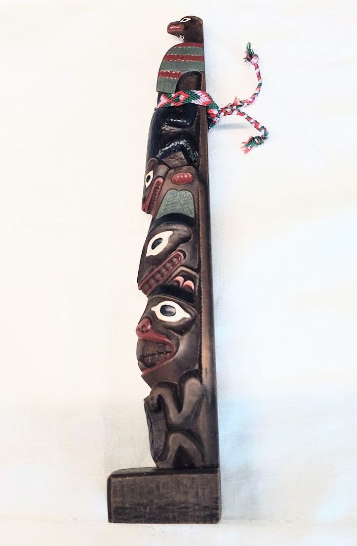 トーテムポール 鷲＆ビーバー BOMA 社製 手塗り