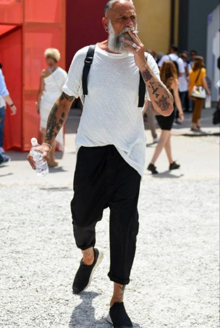 ガンリュウGANRYUコムデギャルソン黒 サルエルパンツ Mサイズ