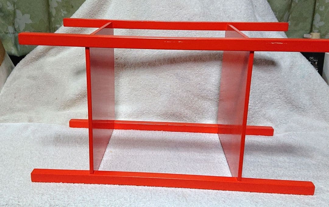 鮮やかな朱塗売茶棚A463