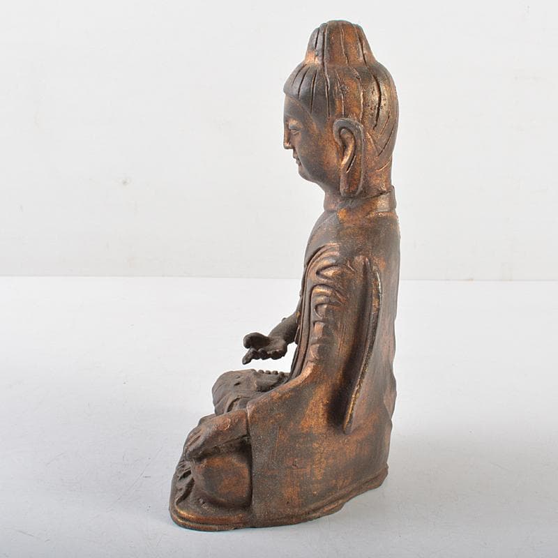 仏教美術　古銅鍍金　チベット仏　仏像　置物　M　R5823