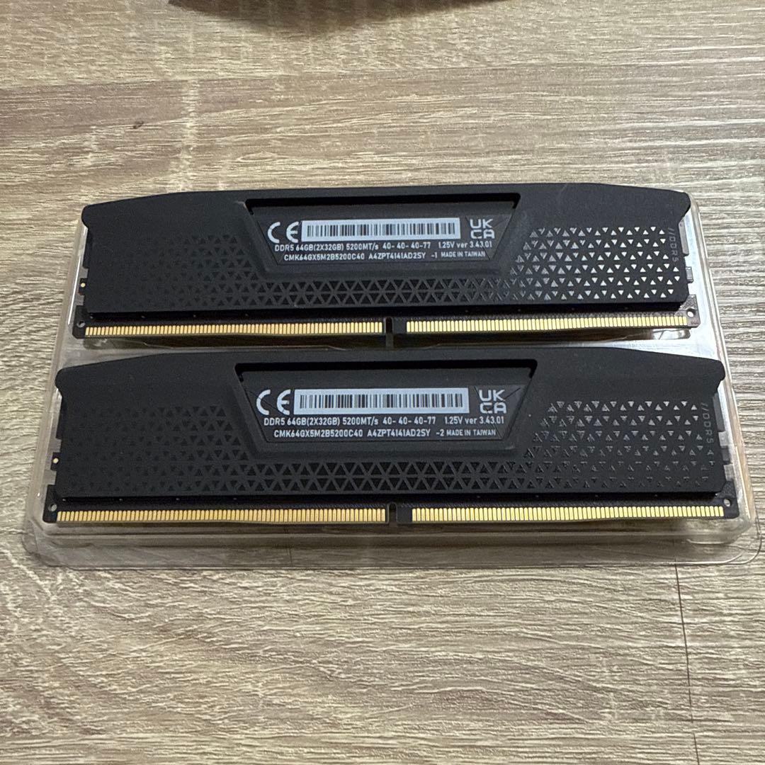 メモリー Corsair Vengeance DDR5 64GB 5200MHz