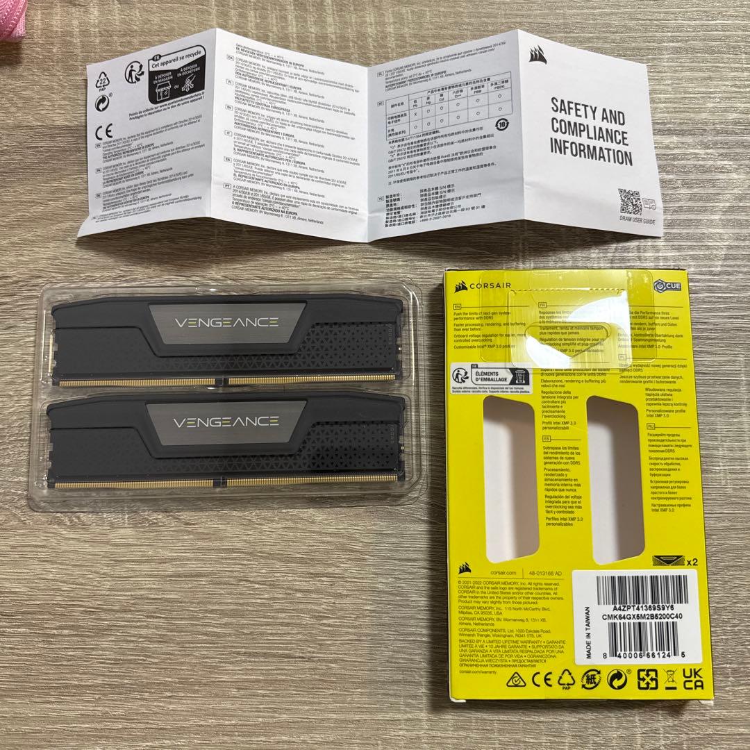 メモリー Corsair Vengeance DDR5 64GB 5200MHz