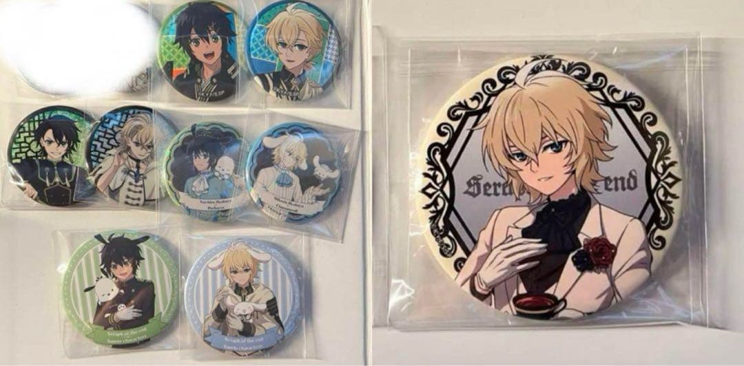 終わりのセラフ　くじ引き堂　オンラインくじ　ミカエラ　優一郎　バッジ　セット