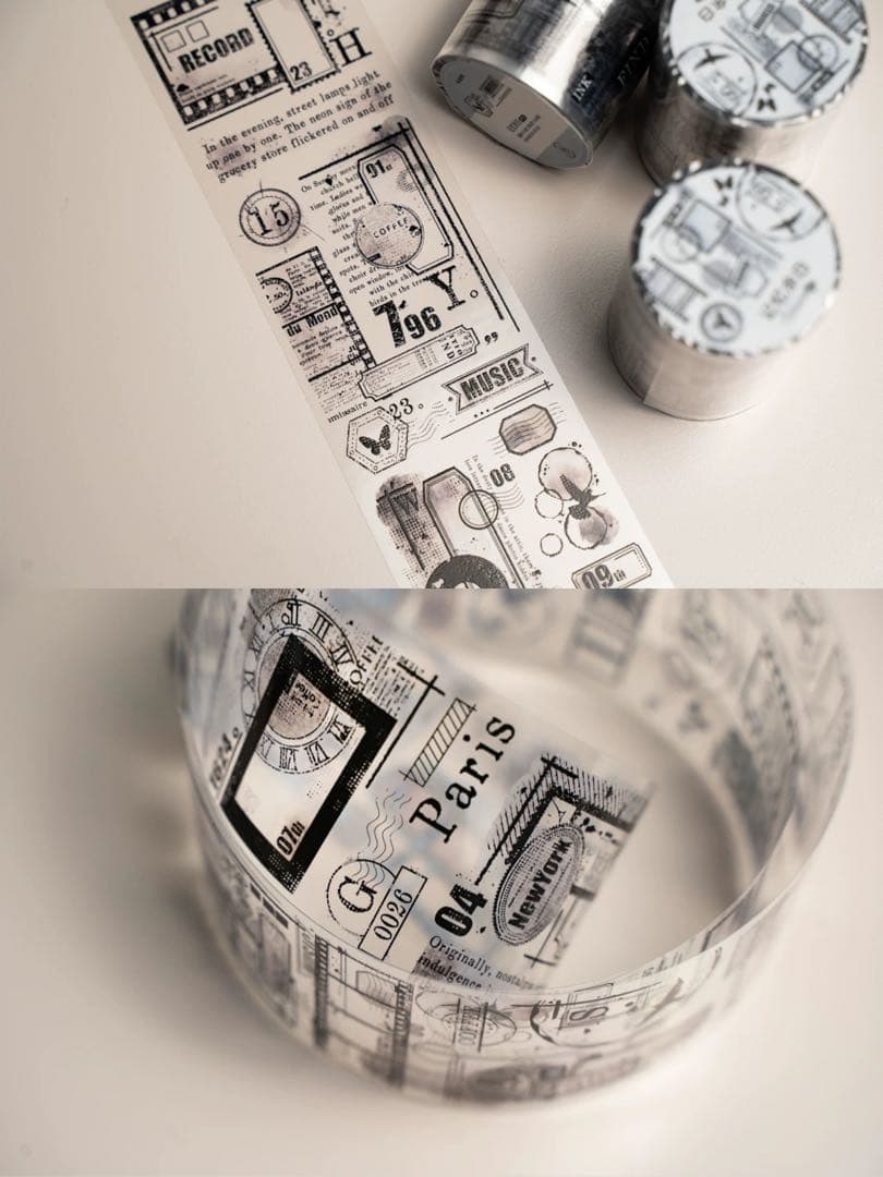 海外マスキングテープ巻売り 余白 装飾マスキングテープ人物マステ