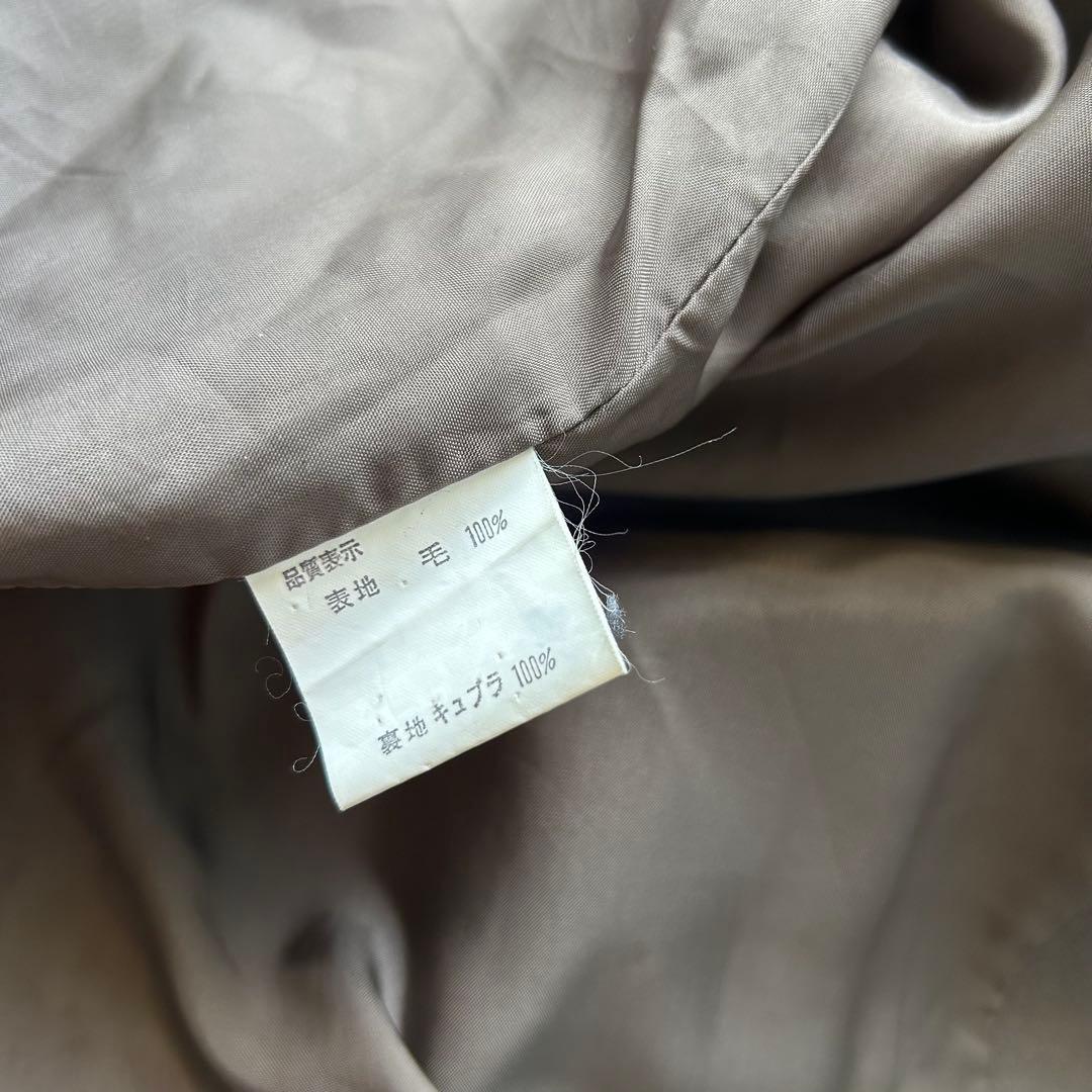 バレンシアガ　チェスターコート　ヴィンテージ　金ボタン　ロング　グレー　①