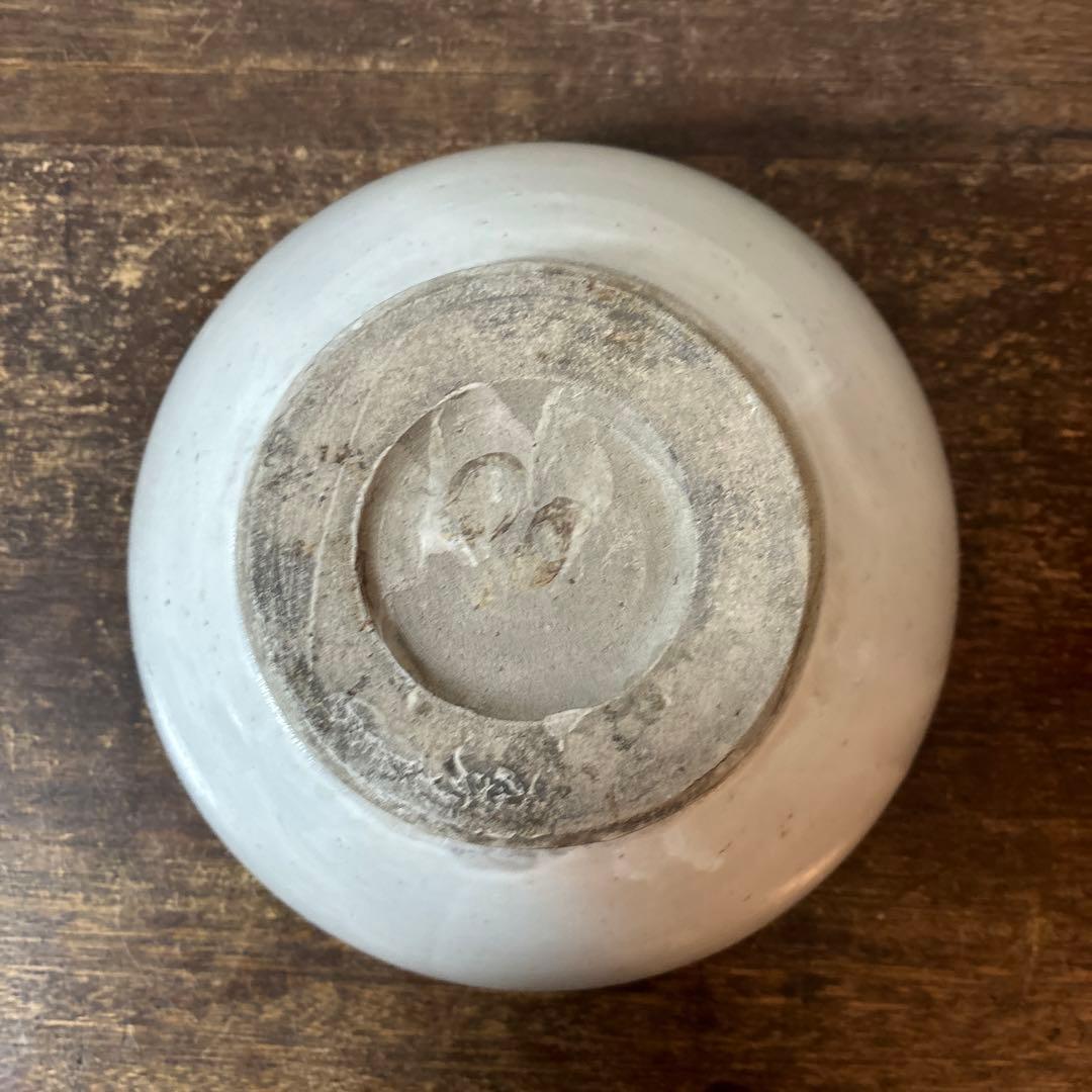 東北民窯　平清水焼　大鉢　白釉　花器　白磁　アンティーク　骨董　古美術　李朝