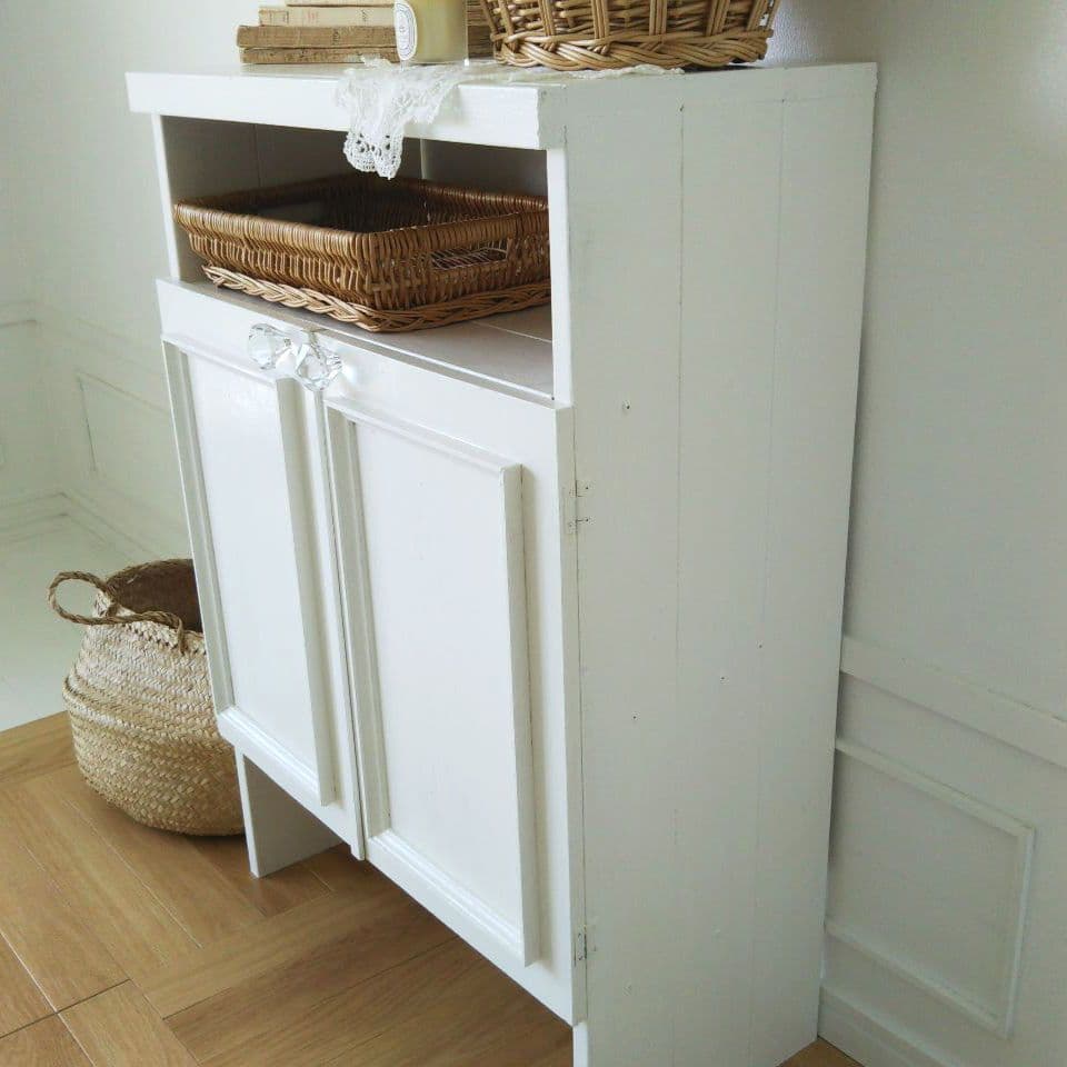 ハンドメイド 木製 キャビネット ホワイト☆