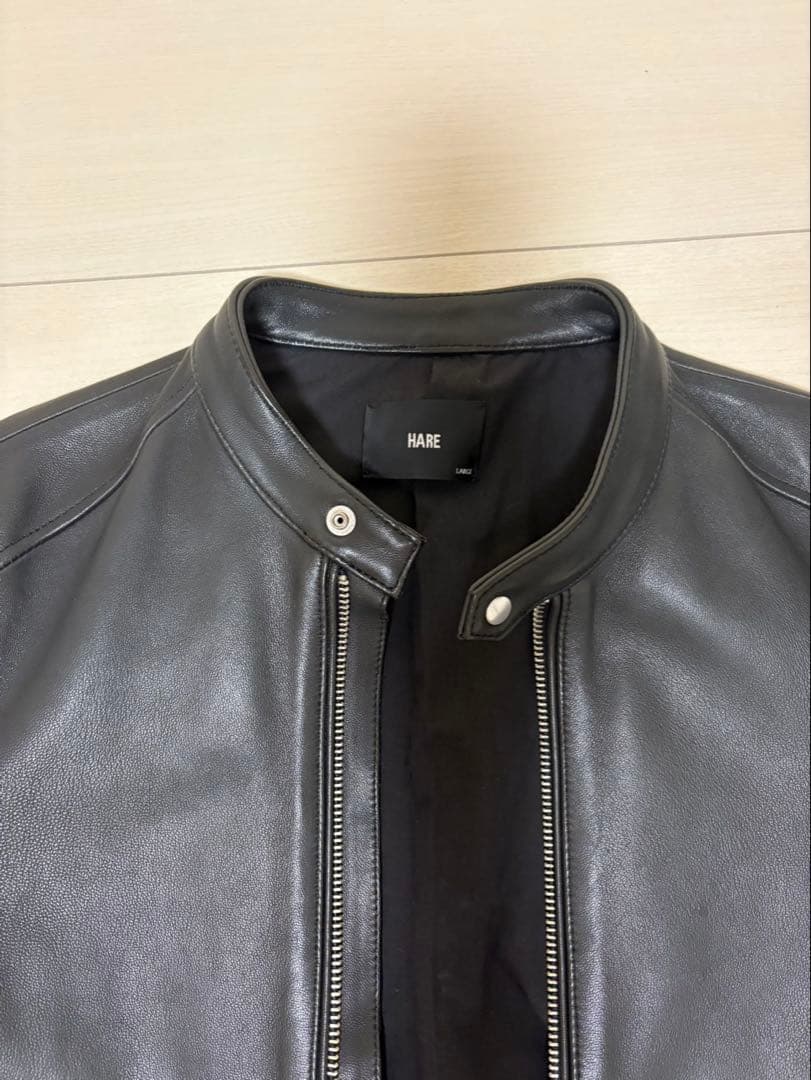 ★エジル★ ！！！　HARE ブラック レザー シングルライダース