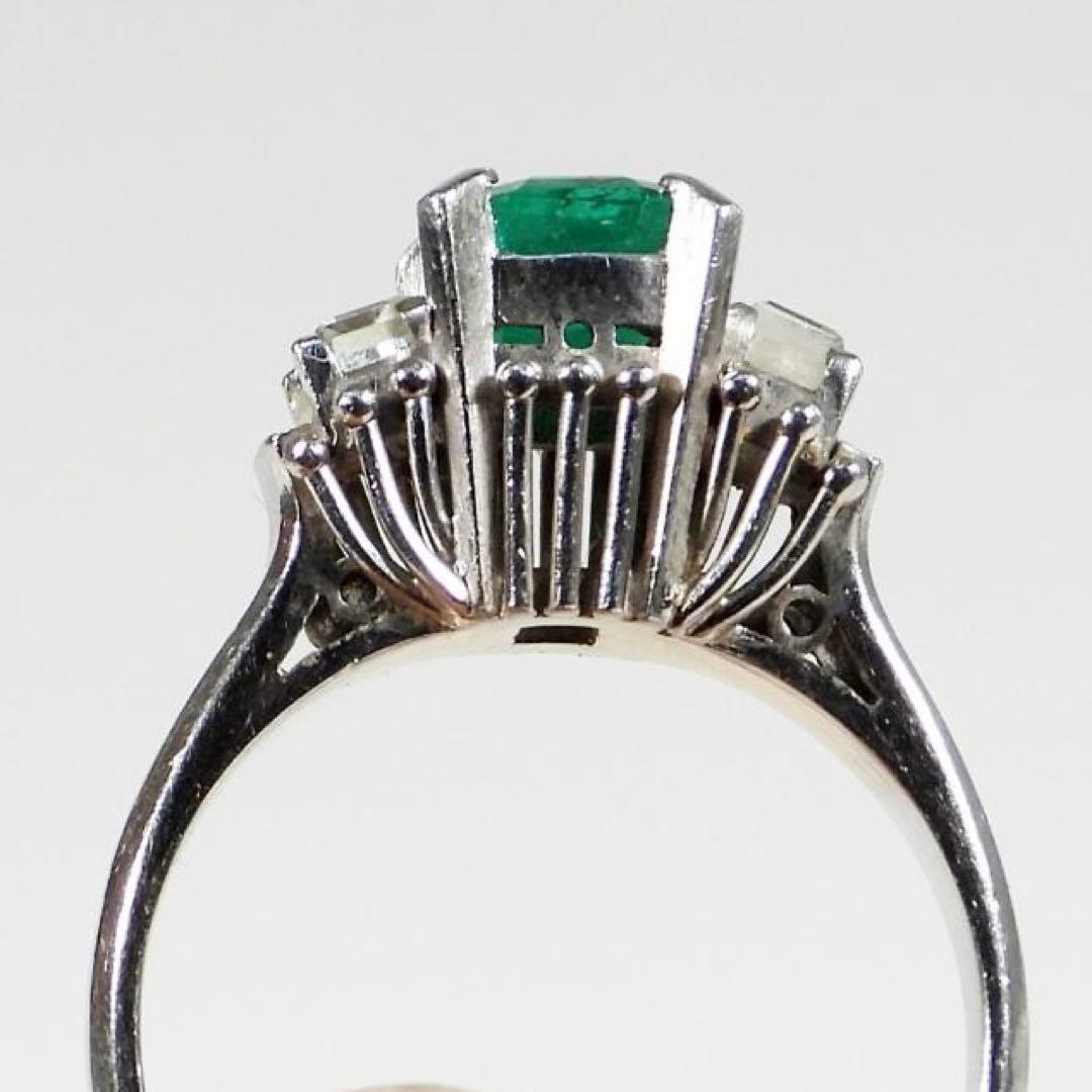 Pm900 0.73 0.43エメラルド ダイヤモンド指輪 重さ約5.6g10号