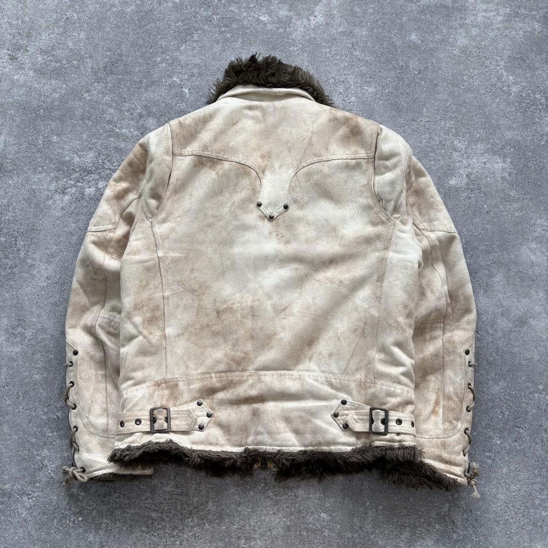 【SCHLUSSEL】 シュリセル フェイクレザー ボアライダースジャケット