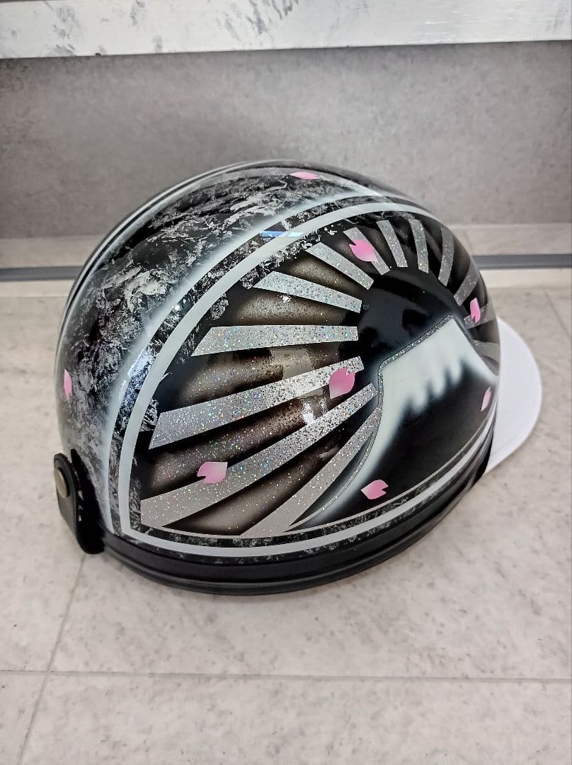 カスタムコルク半　黒ラップ✘黒富士日章　七色ラメ