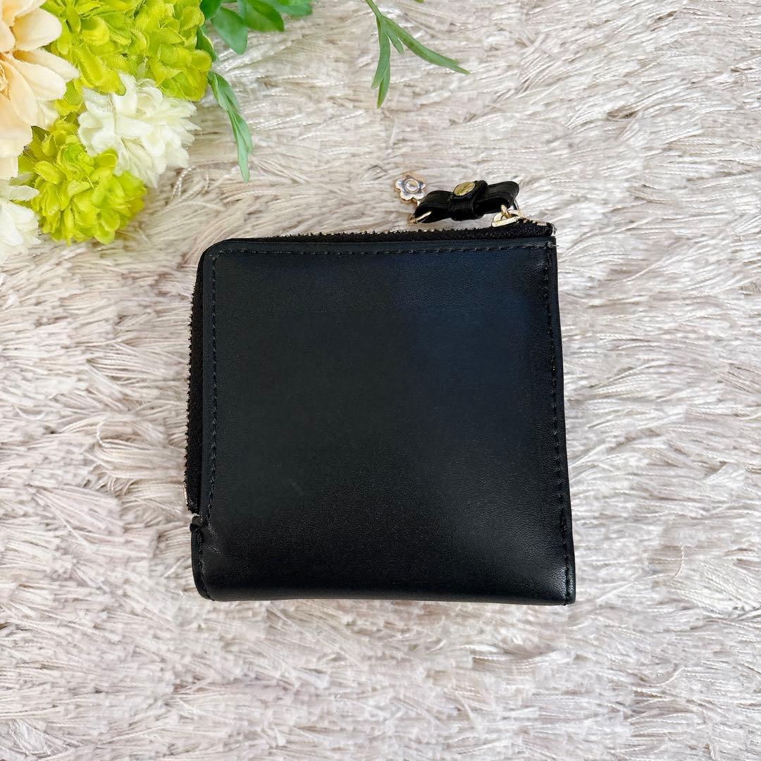 極美品✨MARY QUANT マリークワント 二つ折り財布 デイジー 黒