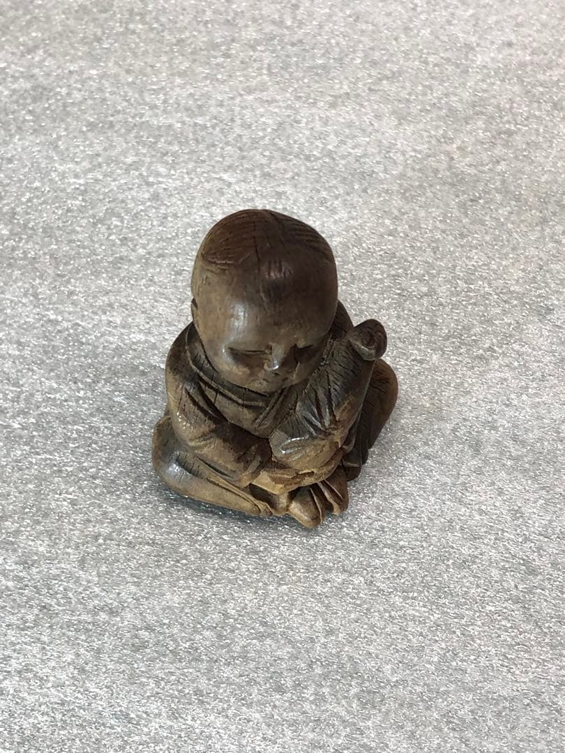 根付　時代提物　木彫り