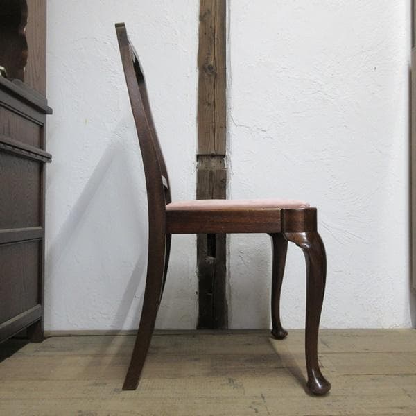 イギリス アンティーク 家具 ダイニングチェア 猫脚 椅子 英国 4763d