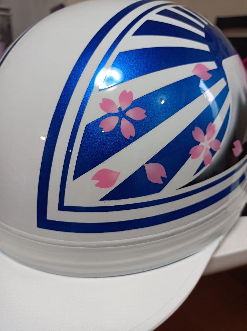 カスタムコルク半　白✘Candyブルー富士日章　桜花