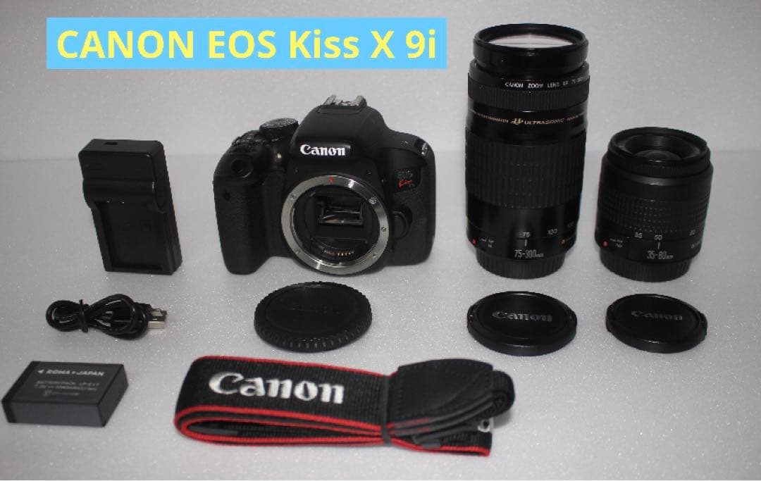 美品☆キャノン☆Canon kiss X9i 標準&望遠ダブルレンズセット