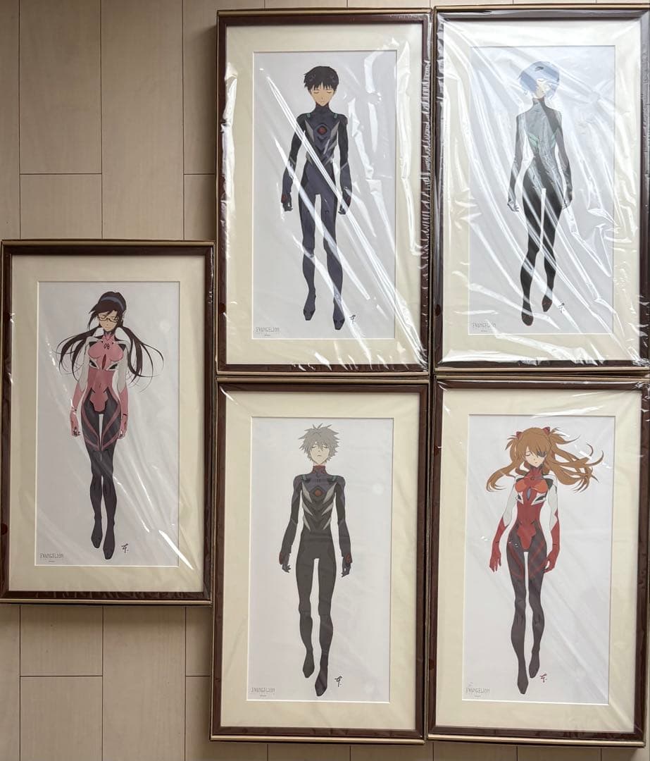 エヴァンゲリオン展 複製原画 本田雄 全5種 アスカ マリ レイ カヲル シンジ