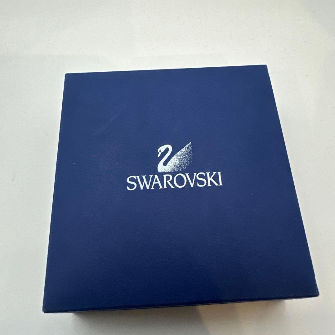 【美品】Swarovski 花形ブローチ 紫金