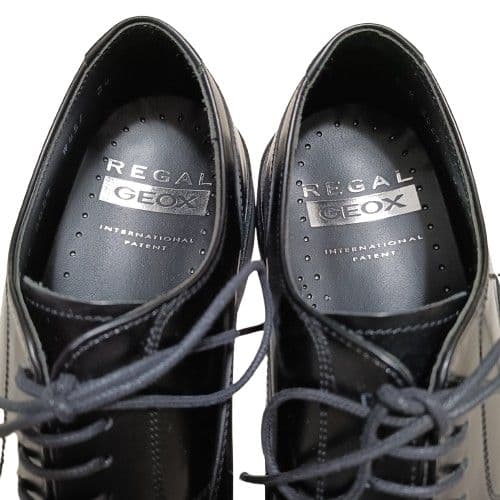 【極美品】 REGAL☓GEOX ストレートチップ 内羽根 ブラック 24cm