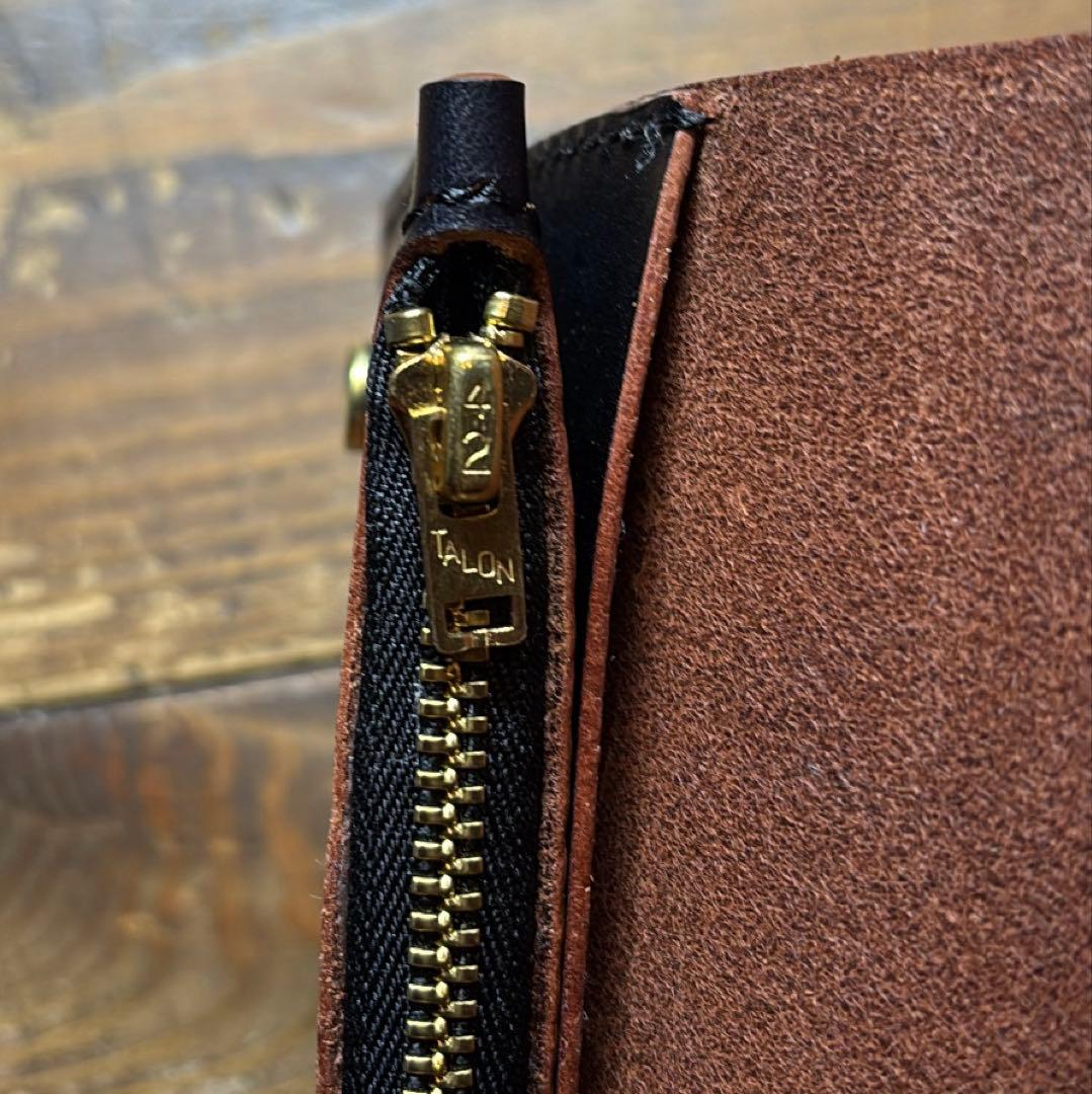 一点物 茶芯レザー トラッカーウォレット＆チェーン