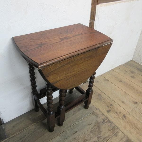 英国 アンティーク 家具 スモールゲートレッグテーブル バタフライ 6060e