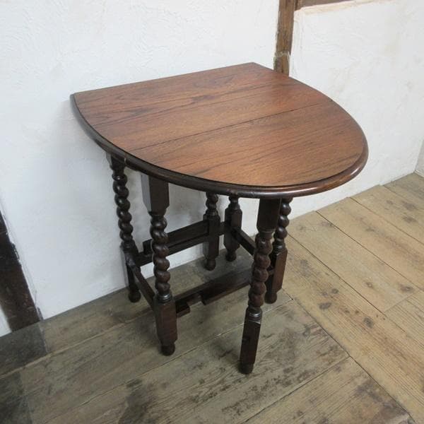 英国 アンティーク 家具 スモールゲートレッグテーブル バタフライ 6060e