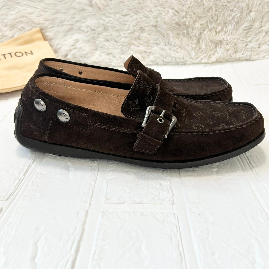 良品　ルイヴィトン　モノグラム　ドライビングシューズ　26.5 ローファー