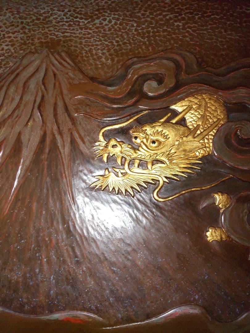 富士龍鎌倉彫り額飾り