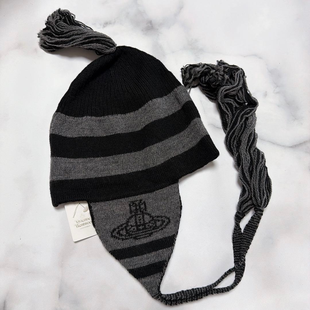 Vivienne Westwood 　耳あて付き ニット帽 新品未使用 タグ付