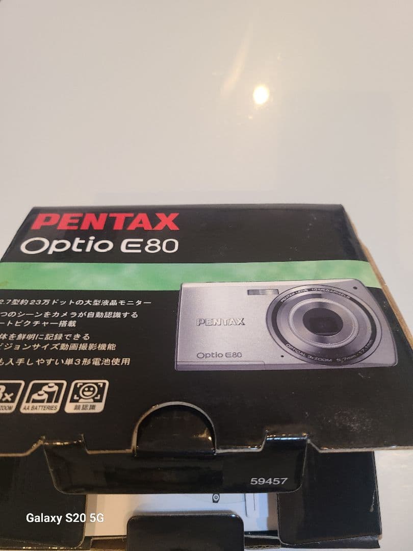 未使用　PENTAX　Optio　E80　コンデジ　デジカメ　激安