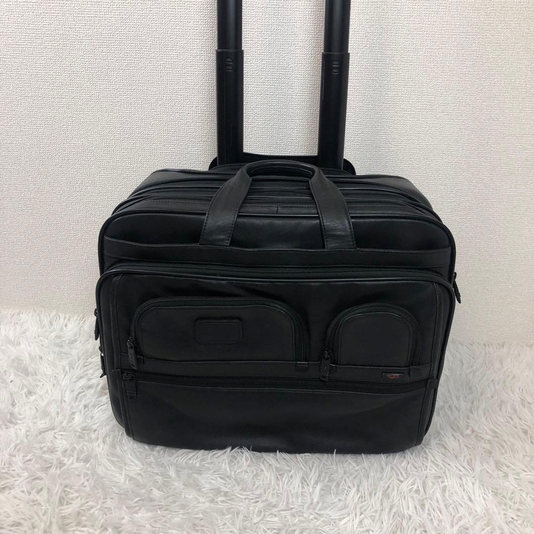 希少✨️TUMIビジネスキャリーケース オールレザー 機内持ち込み ナッパレザー