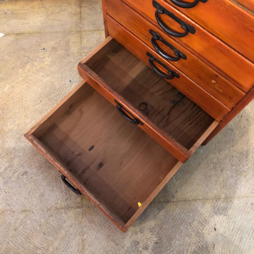 昭和レトロ　ヴィンテージ　アンティーク　引き出し　木製箪笥　蚤の市　古道具