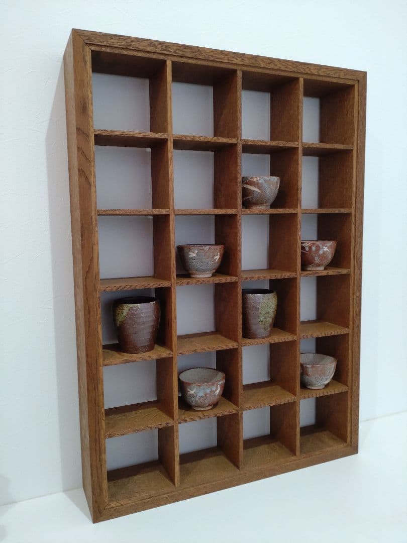 飾り棚　コレクションラック （ 蕎麦猪口 茶碗 骨董品 等に）